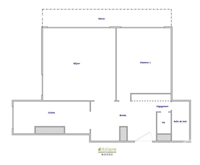 Appartement F2 &agrave; louer - 2 pi&egrave;ces - 54,40 m2 - Paris - 75014 - ILE-DE-FRANCE