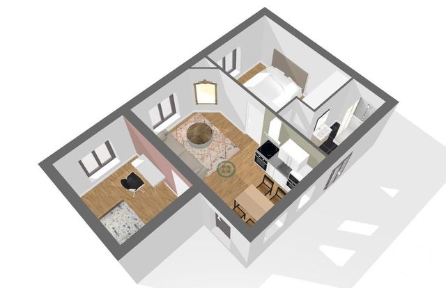 Appartement F3 à vendre - 2 pièces - 39 m2 - Paris - 75015 - ILE-DE-FRANCE