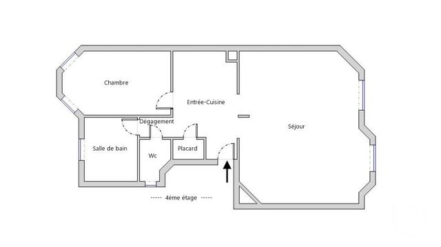 Appartement F3 à vendre - 3 pièces - 54 m2 - Paris - 75015 - ILE-DE-FRANCE