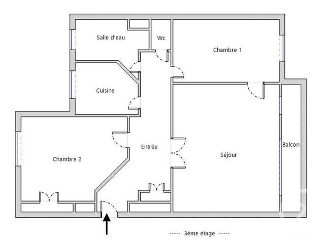 Appartement F4 &agrave; vendre - 4 pi&egrave;ces - 60,10 m2 - Paris - 75015 - ILE-DE-FRANCE