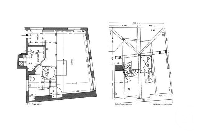 Appartement Duplex &agrave; vendre - 2 pi&egrave;ces - 45 m2 - Paris - 75003 - ILE-DE-FRANCE