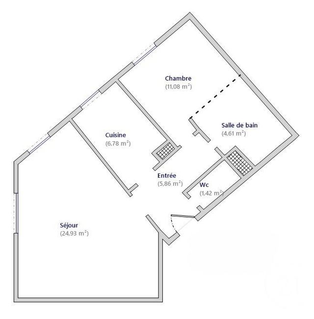 Appartement F2 &agrave; vendre - 2 pi&egrave;ces - 55 m2 - Paris - 75013 - ILE-DE-FRANCE