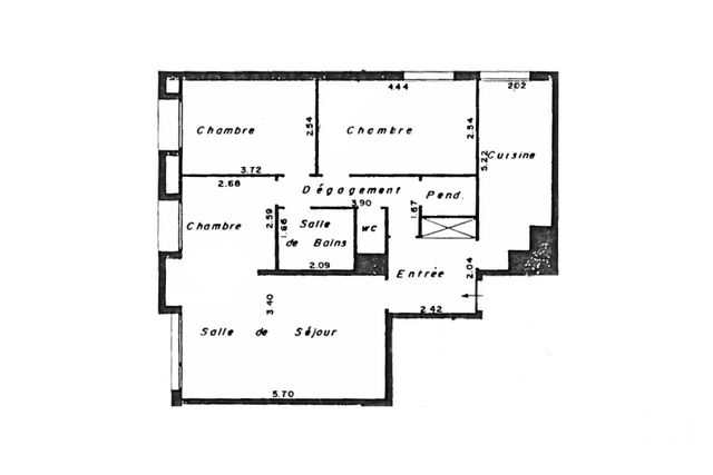 Appartement F4 &agrave; vendre - 4 pi&egrave;ces - 75 m2 - Paris - 75013 - ILE-DE-FRANCE