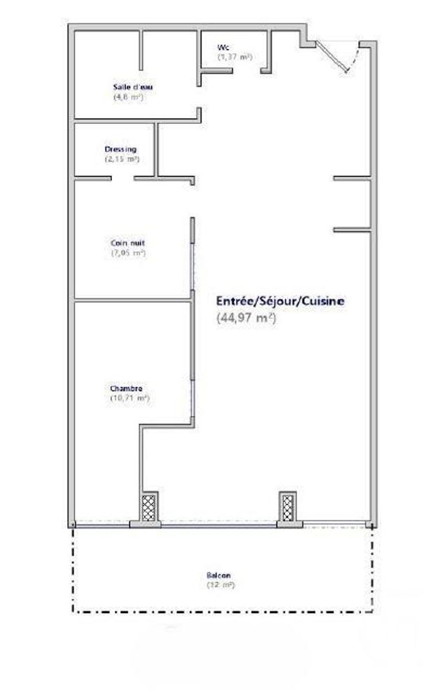Appartement F3 &agrave; vendre - 3 pi&egrave;ces - 71,05 m2 - Paris - 75013 - ILE-DE-FRANCE
