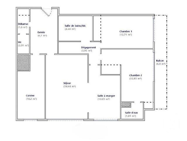 Appartement F4 &agrave; vendre - 4 pi&egrave;ces - 85,04 m2 - Paris - 75013 - ILE-DE-FRANCE