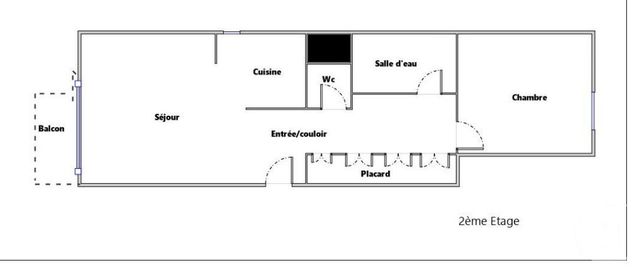 Appartement F2 &agrave; vendre - 2 pi&egrave;ces - 44,38 m2 - Paris - 75019 - ILE-DE-FRANCE