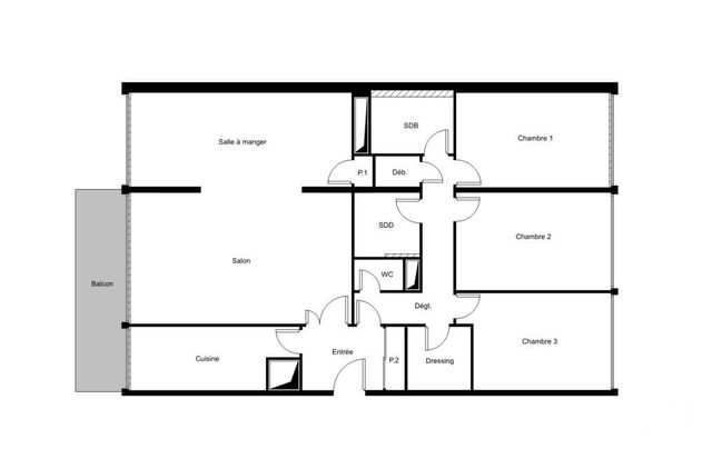 Appartement F5 à vendre - 5 pièces - 116 m2 - Paris - 75015 - ILE-DE-FRANCE