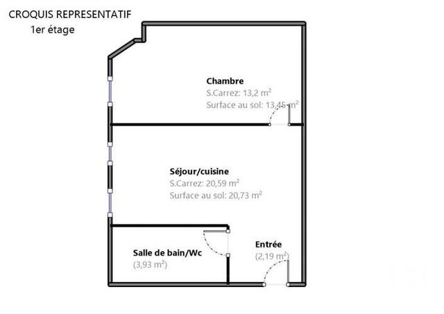 Appartement F2 &agrave; vendre - 2 pi&egrave;ces - 39,91 m2 - Paris - 75015 - ILE-DE-FRANCE