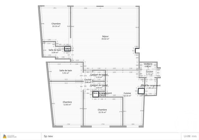 Appartement F4 &agrave; vendre - 4 pi&egrave;ces - 104,43 m2 - Paris - 75015 - ILE-DE-FRANCE