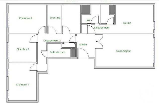 Appartement F5 &agrave; vendre - 4 pi&egrave;ces - 81,59 m2 - Paris - 75015 - ILE-DE-FRANCE